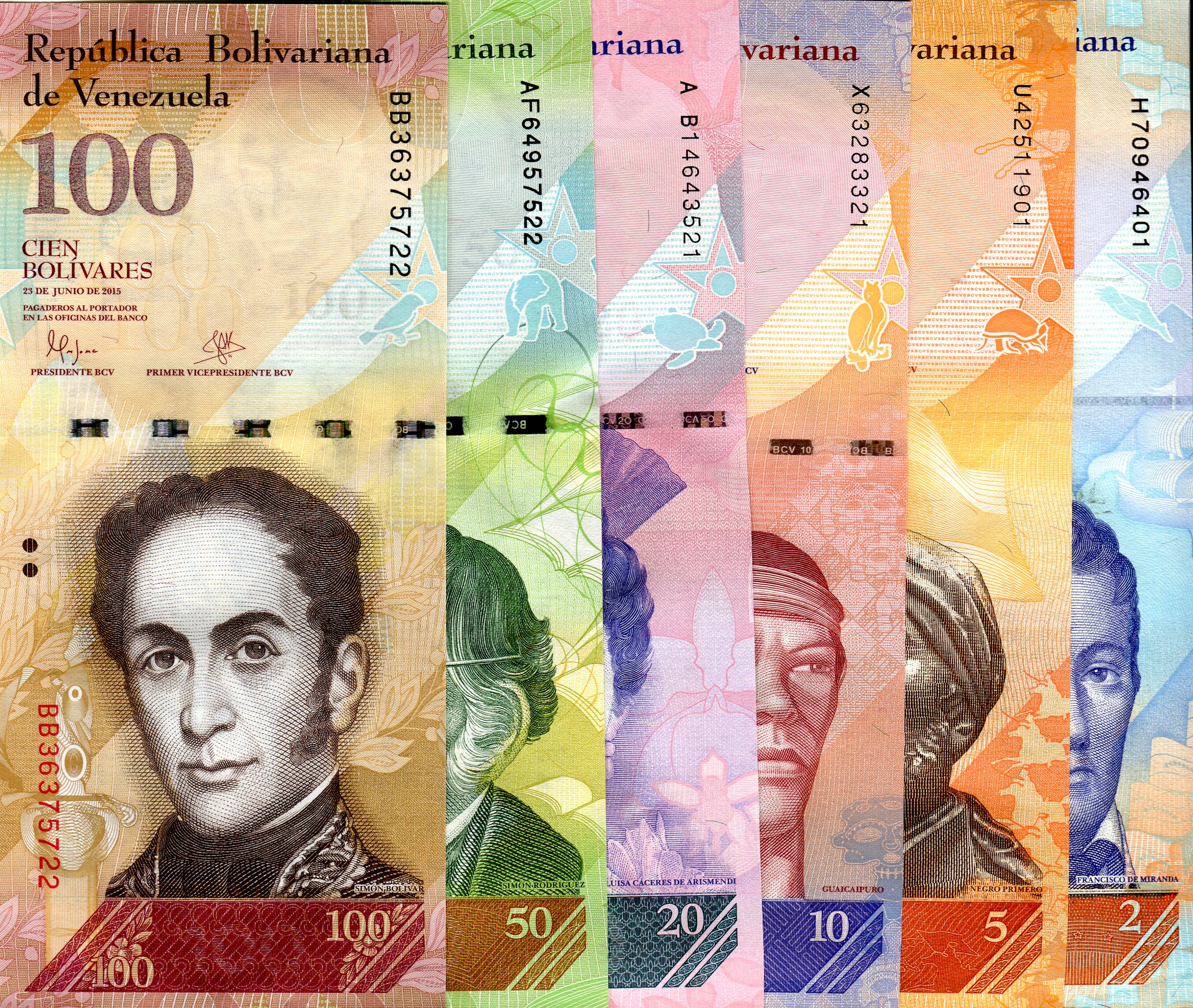 Venezuela  2 - 100 Bolivares UNC pick #: 88b, 89f, 90e, 91i, 92j, 93i
